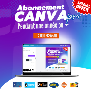 Abonnement Canva pro 1an