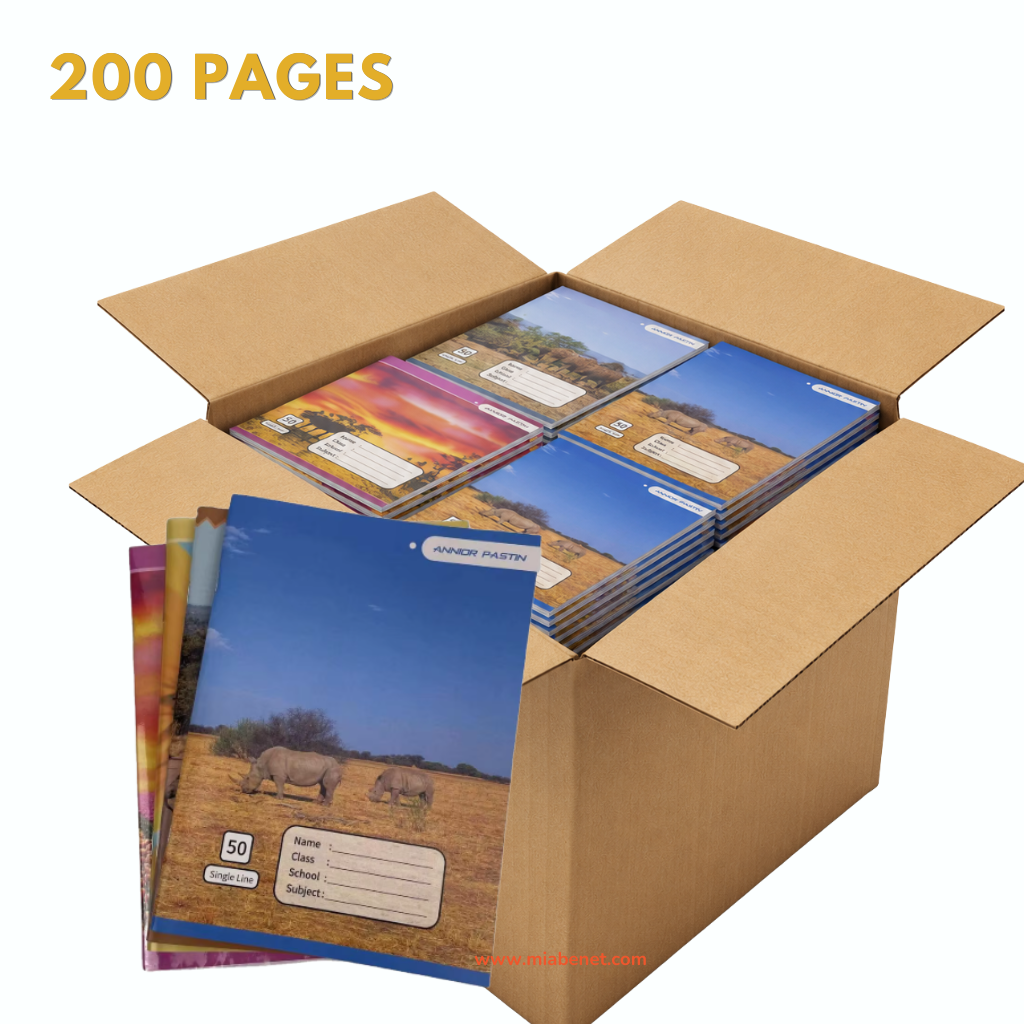 Carton de cahiers de 200 pages
