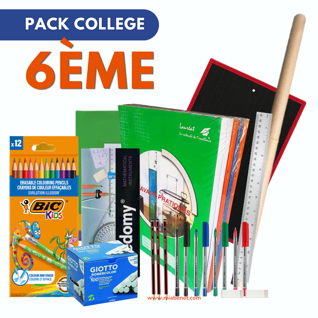 Pack collège classe de 6ème